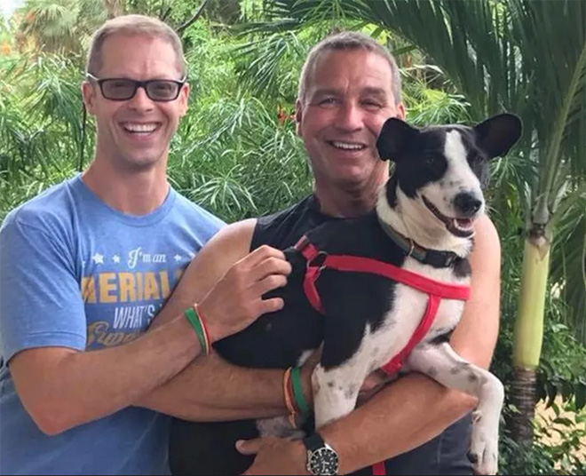 Bob Bozarth and Brian Johnson with Lucky