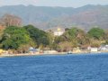 Anchored off one of the many villages we saw.