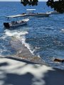 Pier with dive boats